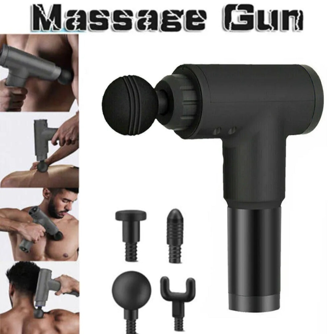 NEU 6 Modi Electric Massage Gun Massagepistole Massager Muscle Massagegerät USB